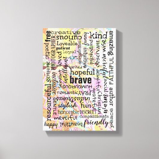 肯定校章の言葉 キャンバスプリント (正面)