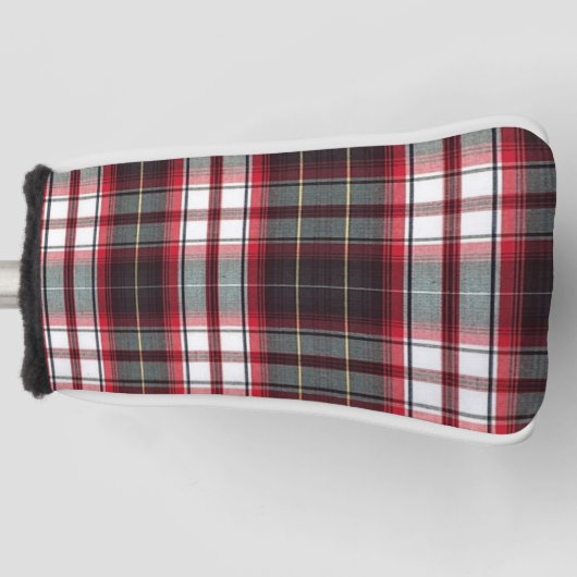 肯定的に格子縞の運搬人カバー ゴルフヘッドカバー (正面)