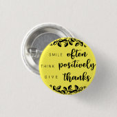 肯定的に考えて下さい 缶バッジ (正面&裏面)