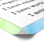 肯定自己の価値あなた問題レインボーグラデーション ポスター (角)