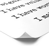 肯定自己の価値の勇気付けられるあなたのことポー ポスター (角)