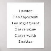 肯定自己の価値の勇気付けられるあなたのことポー ポスター (正面)