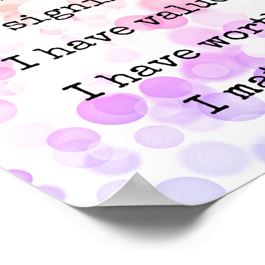 肯定自己の価値勇気付けられるYou Matter ポスター (角)