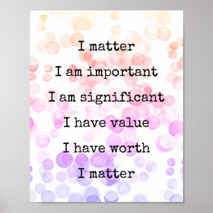 肯定自己の価値勇気付けられるYou Matter ポスター