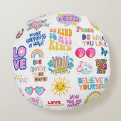 肯定自己愛の円枕 ラウンドクッション (裏面)