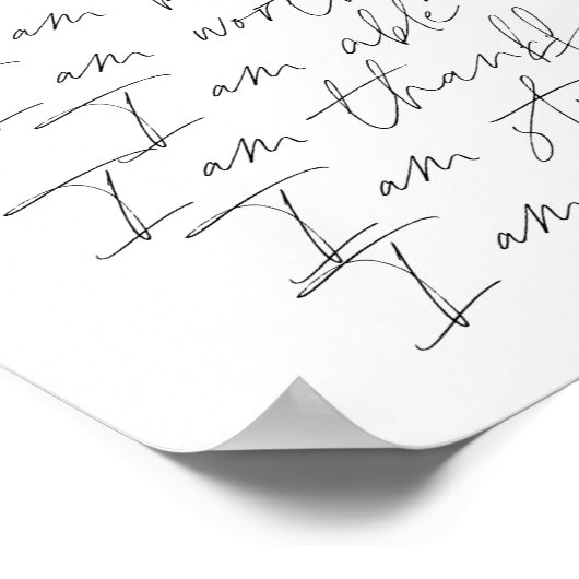 肯定言私は美し賛美く愛される ポスター (角)