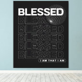 肯定賛美タイポグラフィ キャンバスプリント (インサイチュ (ウッドフロア))