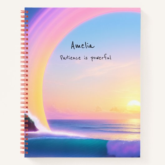 肯定魔法鮮やか引用文 ノートブック (正面)