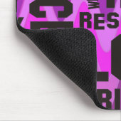 肯定黒 – 洞ピンク マウスパッド (コーナー)