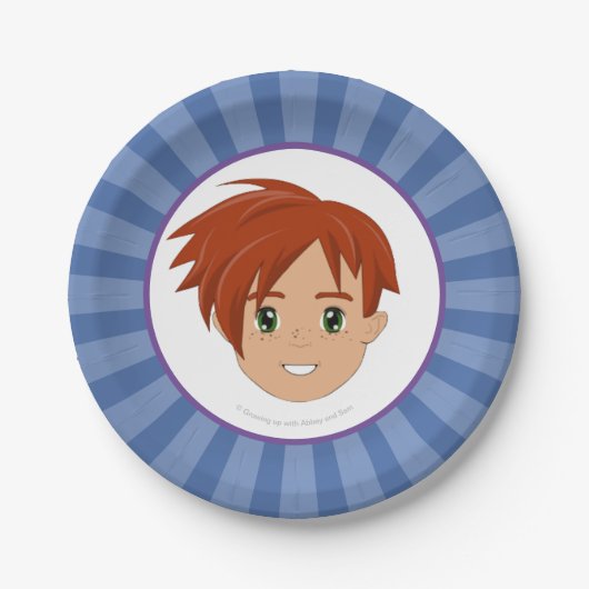 育つことと大修道院およびサムのパーティーのプレート(サム) ペーパープレート (正面)