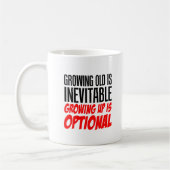 育つことは任意マグです コーヒーマグカップ (左)