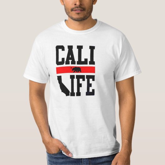 育つカリフォルニア共和国のcaliの生命カリフォルニア tシャツ (正面)