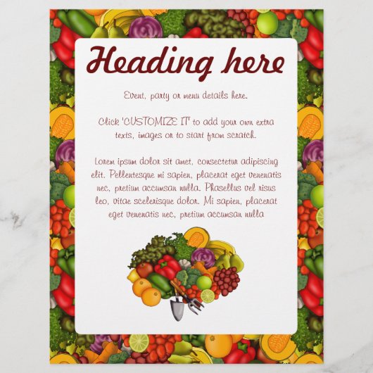 育てて自分で使う、カスタマイズ可能 チラシ (正面)