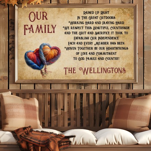 育てられた家族信仰の国をパーソナライズ ポスター