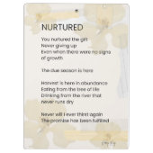 育てられた高揚勇気付けられる詩 クリップボード (裏面)