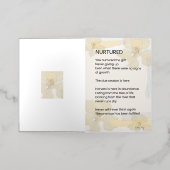 育てられた高揚勇気付けられる詩 箔グリーティングカード (外側レイダウン)