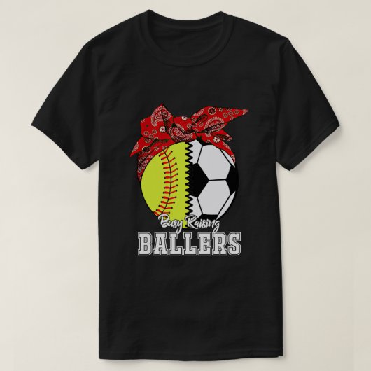 育て忙しボールソフトボールサッカーママ母S D Tシャツ (デザイン正面)