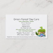 育児かデイケアの名刺 名刺 (裏面)