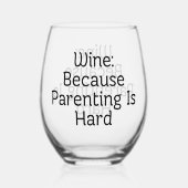 育児が懸命 ステムなしワイングラス (正面)