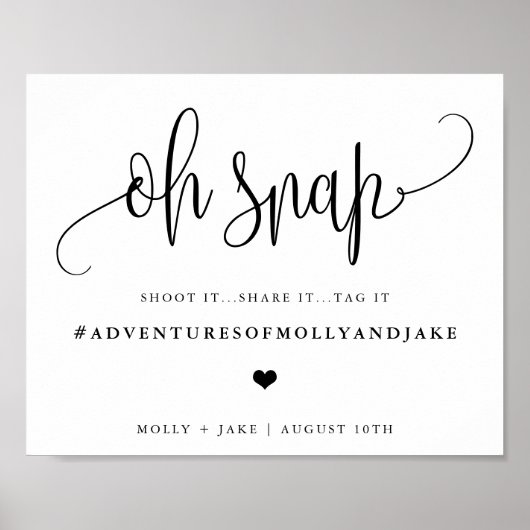 育児のコツ瓶のラベル, ミニマリストの筆記体 ポスター (正面)