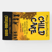 育児のデイケアのベビーシッターをするサマーキャンプの広告宣伝 横断幕 (横)