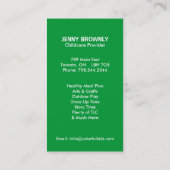 育児の名刺 名刺 (裏面)