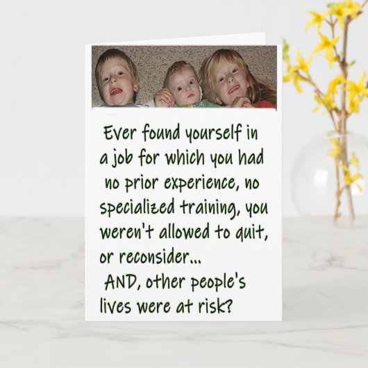 育児カード カード (黄色い花)