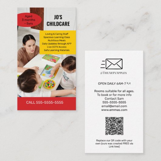 育児子供部屋保育園ベビー 名刺 (正面/裏面)