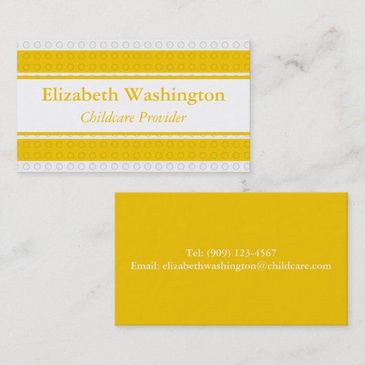 育児業者明るいブロック 名刺 (正面/裏面)