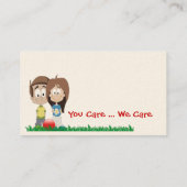 育児-サマーキャンプ-学校の名刺 名刺 (裏面)