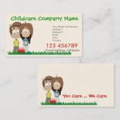 育児-サマーキャンプ-学校の名刺 名刺 (正面/裏面)