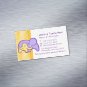 育児·ベビー·シッター·ケアの担当者が名刺を抱きしめる マグネット名刺 (インサイチュ)