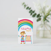 育児 | 学校先生名刺 名刺 (スタンド正面)