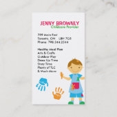 育児 | 学校先生名刺 名刺 (裏面)