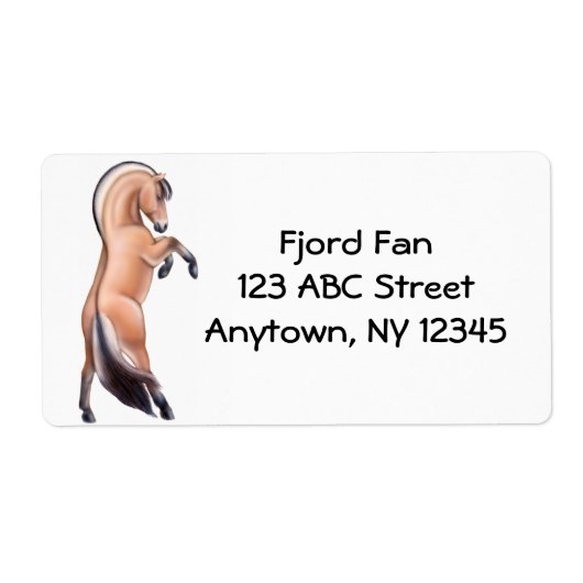 育成ノルウェーフィヨルド馬ラベル ラベル (正面)