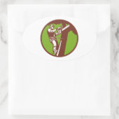 育樹専門家の樹木外科専門家のトリマーPruner 楕円形シール (バッグ)