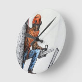 育樹専門家の樹木外科専門家 ラウンド壁時計 (傾斜)