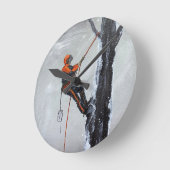 育樹専門家の長距離貨物輸送Husqvarna ラウンド壁時計 (傾斜)