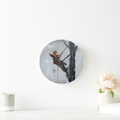 育樹専門家の長距離貨物輸送Husqvarna ラウンド壁時計 (ホーム)