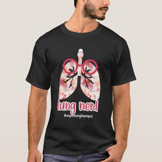 肺おたく呼吸セラピストRt呼吸 Tシャツ (正面)