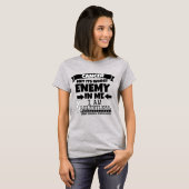 肺がんが私の中で一番悪い敵に出会った Tシャツ (正面フル)