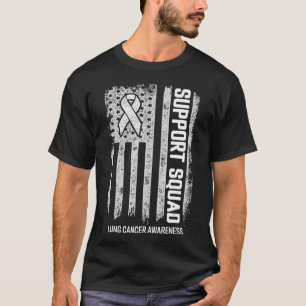 肺がんシャツ支援分隊肺がん認識 Tシャツ