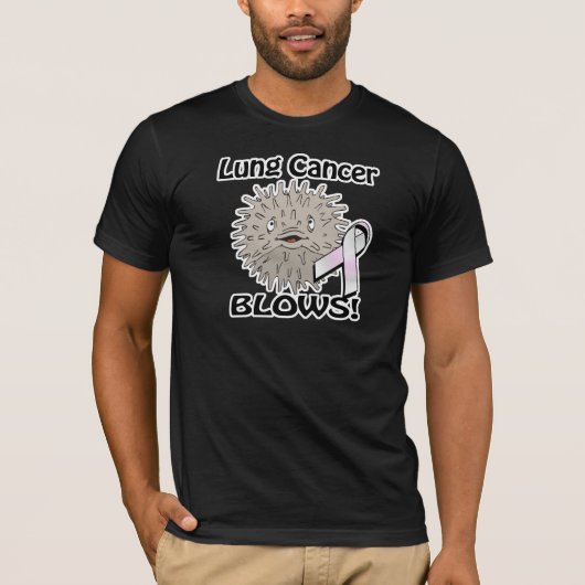 肺がん吹認識度デザイン Tシャツ (正面)