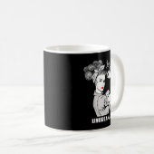 肺がん戦士の壊れないTシャツ認識度 コーヒーマグカップ (正面右)