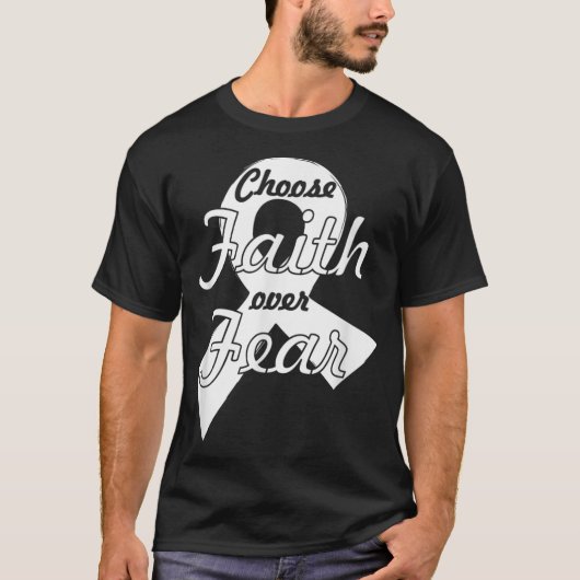 肺がん戦士クリスチャンことわざホワイト Tシャツ (正面)