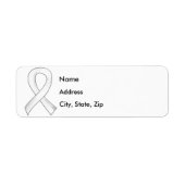 肺がん真珠リボン3 ラベル (正面)