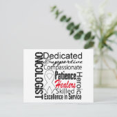 肺がん腫瘍専門医の癒着 ポストカード (スタンド正面)