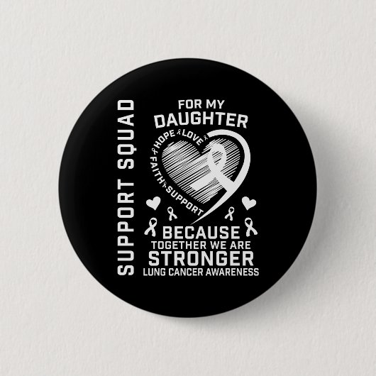 肺がん認識度シャツドーターリボンファミリー 缶バッジ (正面)