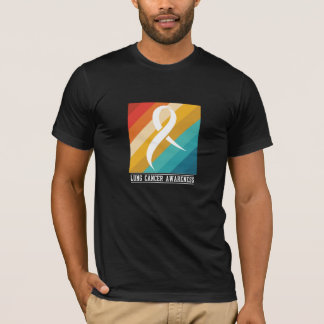 肺がん認識度デザイン Tシャツ