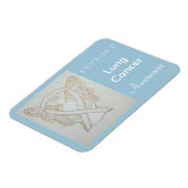 肺がん認識度リボンエンジェルカスタムマグネット マグネット (左側)